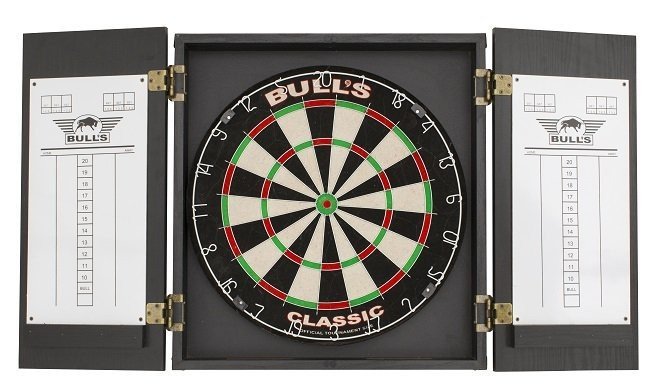 Bull's Beer and Darts Classic Cabinet Wood Black - Dartskab