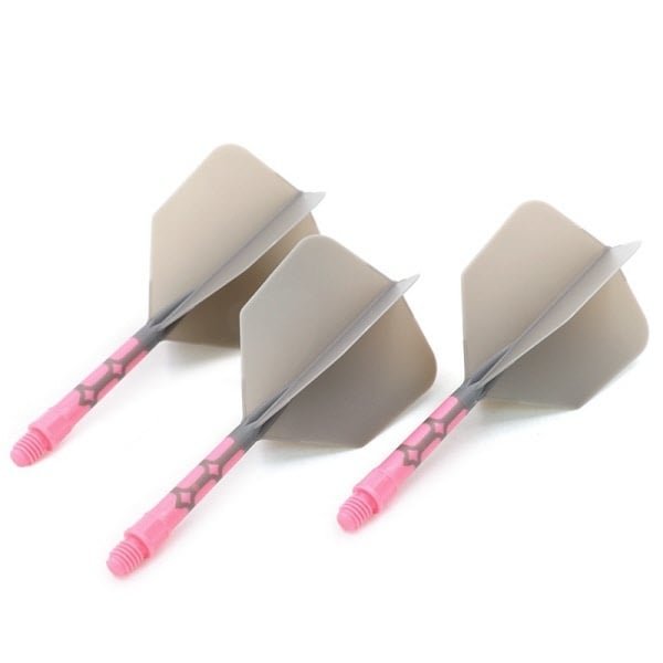 Cuesoul - ROST T19 Integrated Flights - Big Wing - Grey Pink - Dart Flights