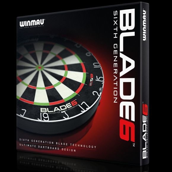 Cible De Fléchettes WINMAU Blade 6 – Fil Ultra-fin, Moins De Rebonds – Avec 2 Jeux De Fléchettes