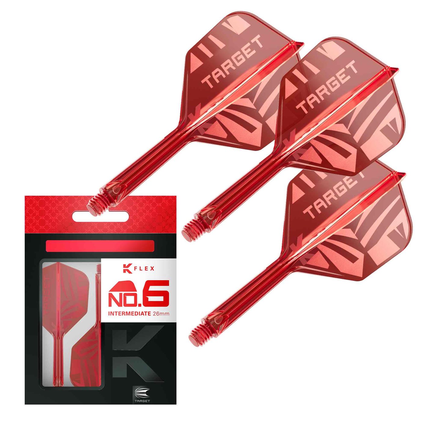 Target K-Flex Patterned Red NO6 - Ailettes Fléchettes