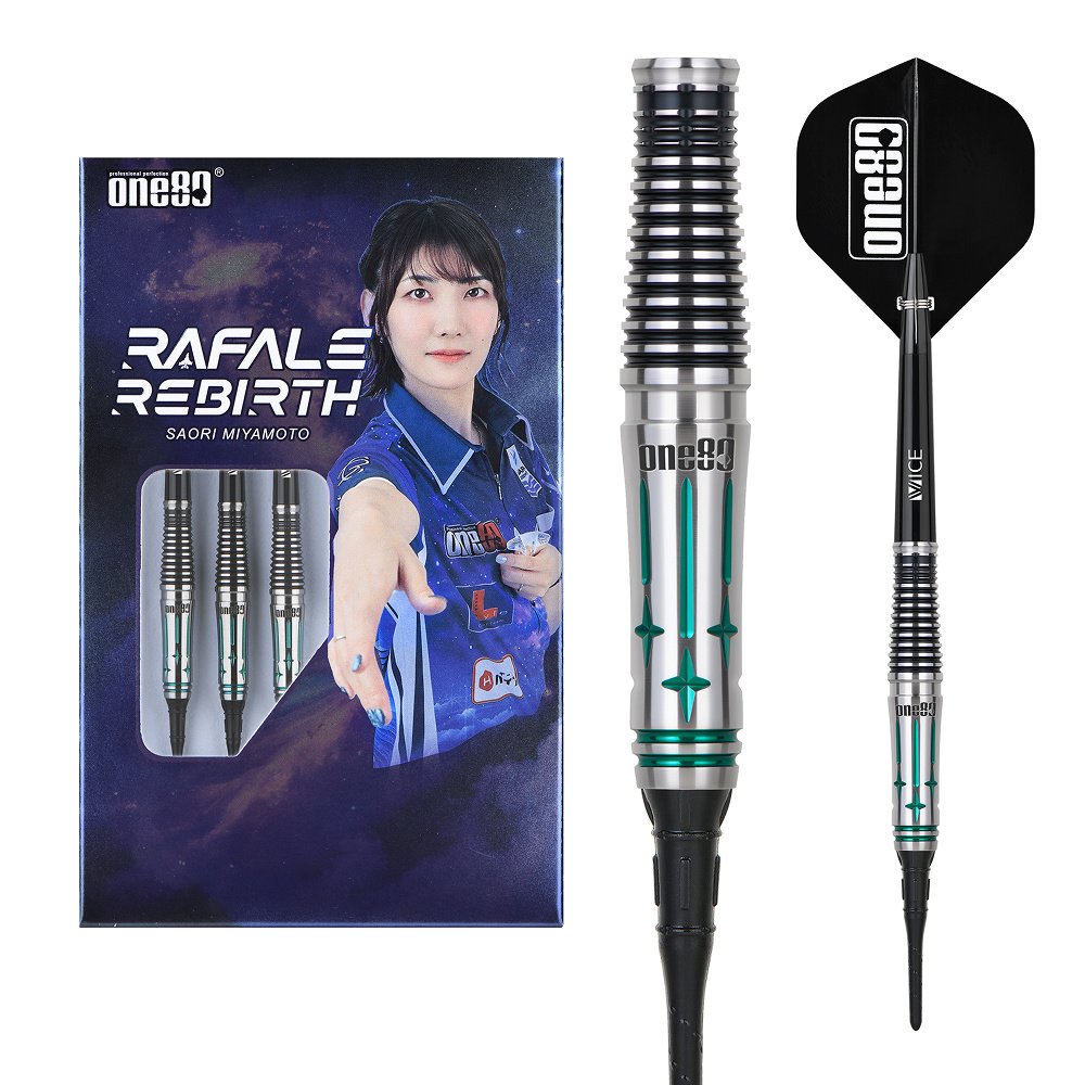 ONE80 Saori V3 Emerald 90% Soft Tip Darts