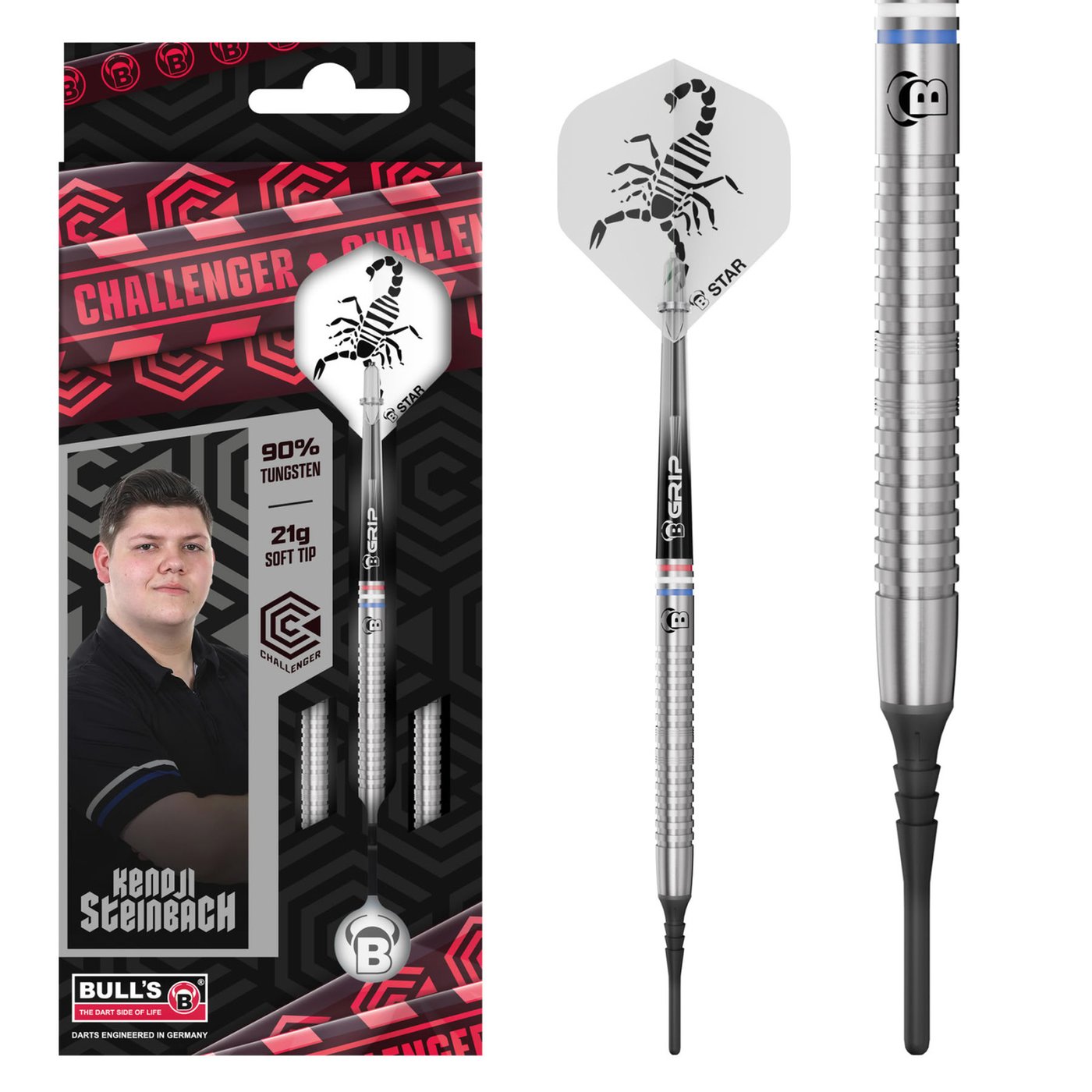 BULL'S Kendji Steinbach 90%  - Dardos Punta Plastico