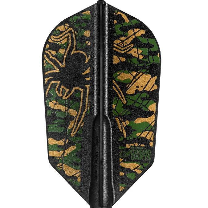 Cosmo Darts Fit Flight Darin Young 3 Dark Black Super Slim Darts Flights