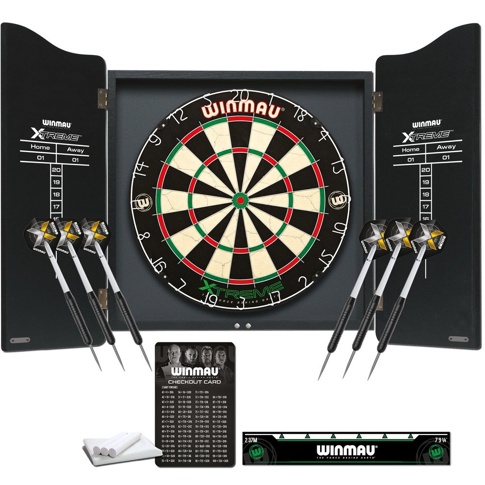 Winmau Dartset Professional Black - Dartboard Cabinet