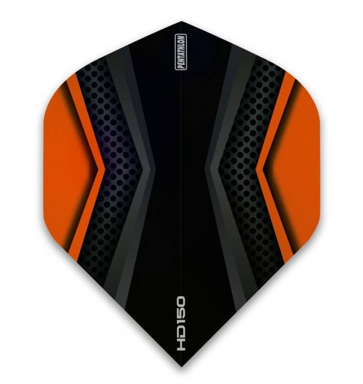 Pentathlon HD150 Black-Orange Darts Flights