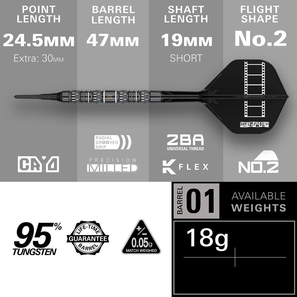 Target Chris Dobey 95K 95% Soft Tip Darts - Dartshopper