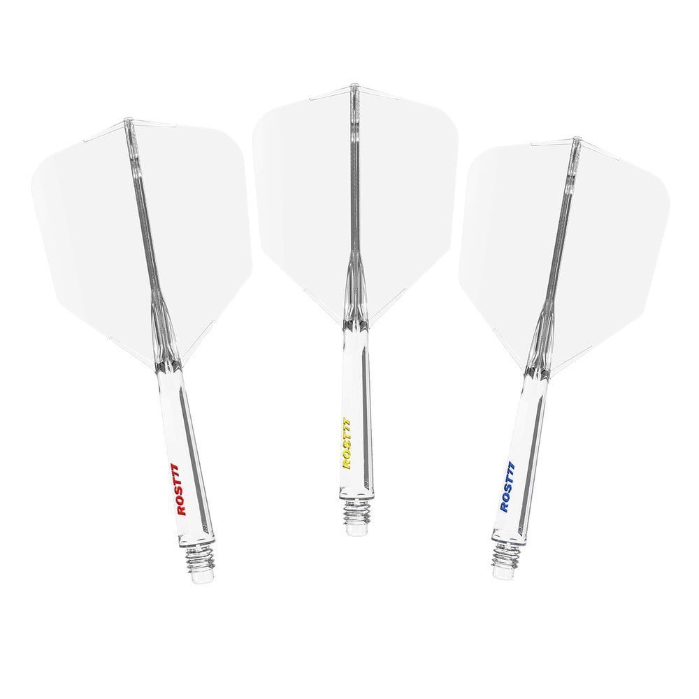 Cuesoul ROST 77 Transparent With Yellow Red Blue Logo Big Wing - Darts Sulat