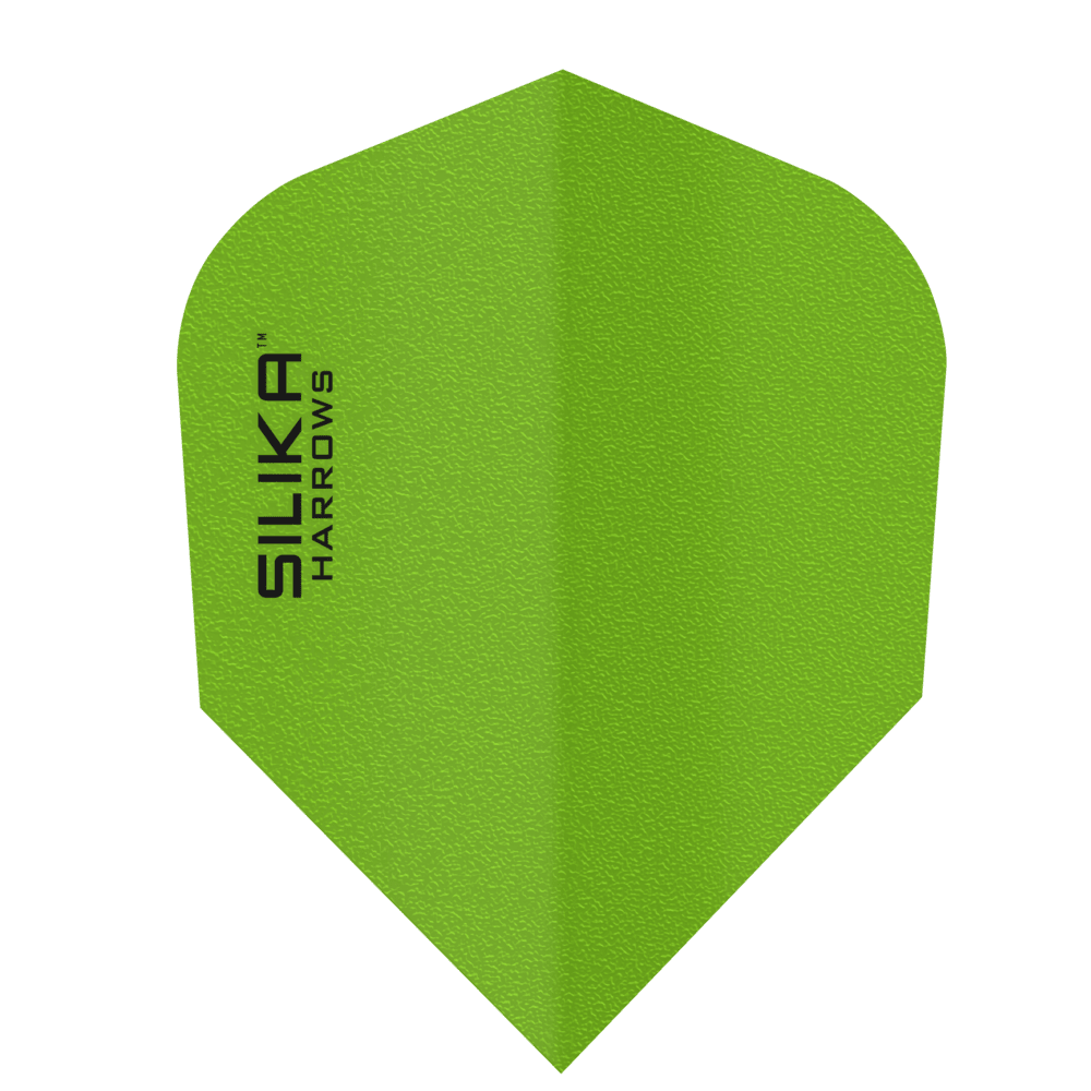 Harrows Silika Solid Green NO6 Tough Crystalline Coated Darts Flights