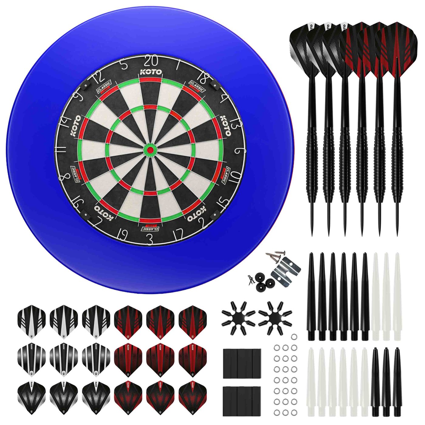 KOTO King Classic Edition + Surround + KOTO Accessory Kit Steeltip 90 Pieces - Dartset