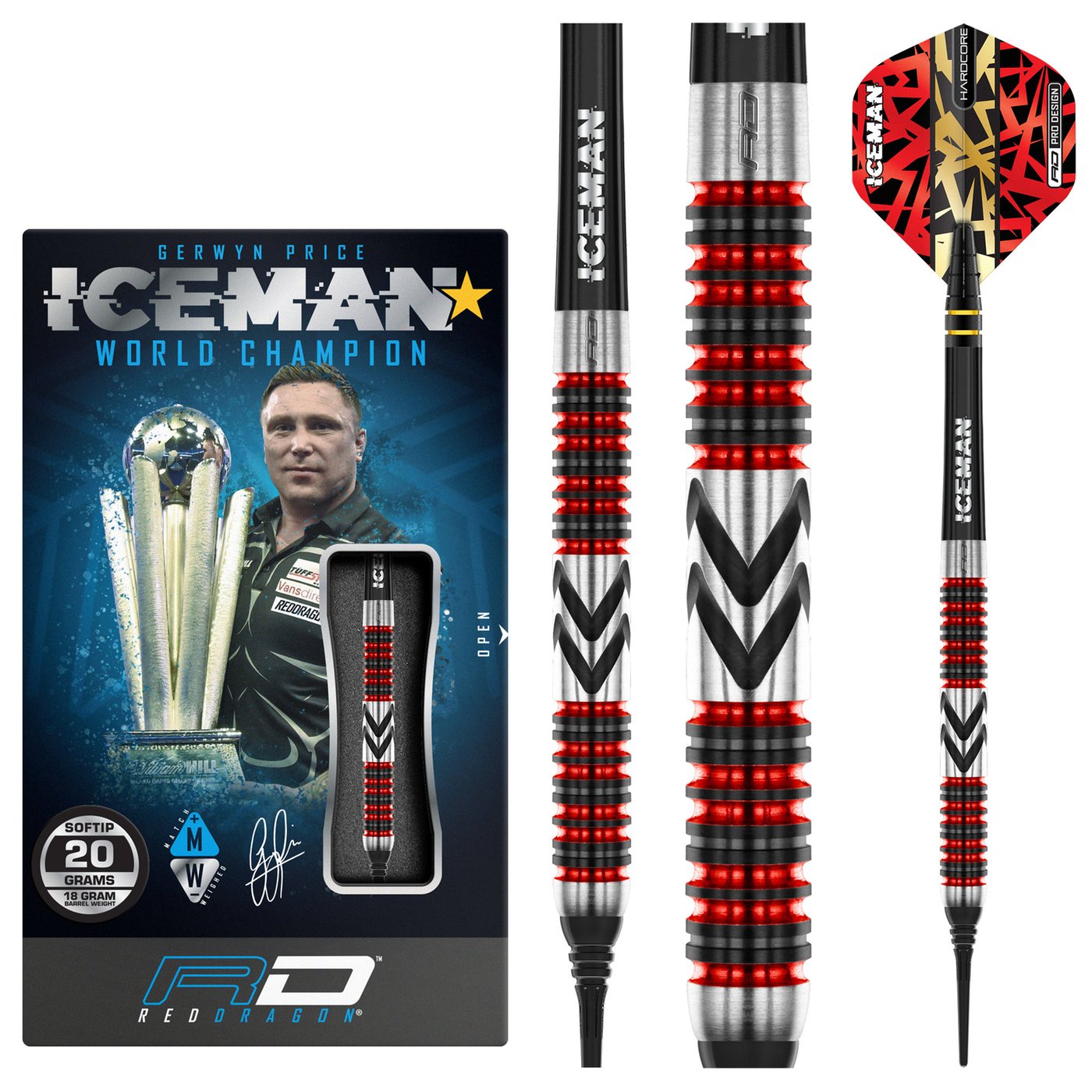 Red Dragon Gerwyn Price Firebird 90% Soft Tip Darts