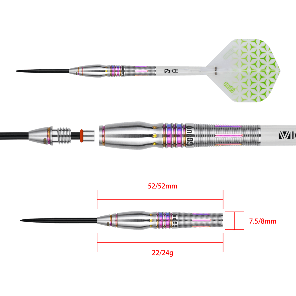 ONE80 Lukas Wenig R2 Interchange 90% Steel Tip Darts