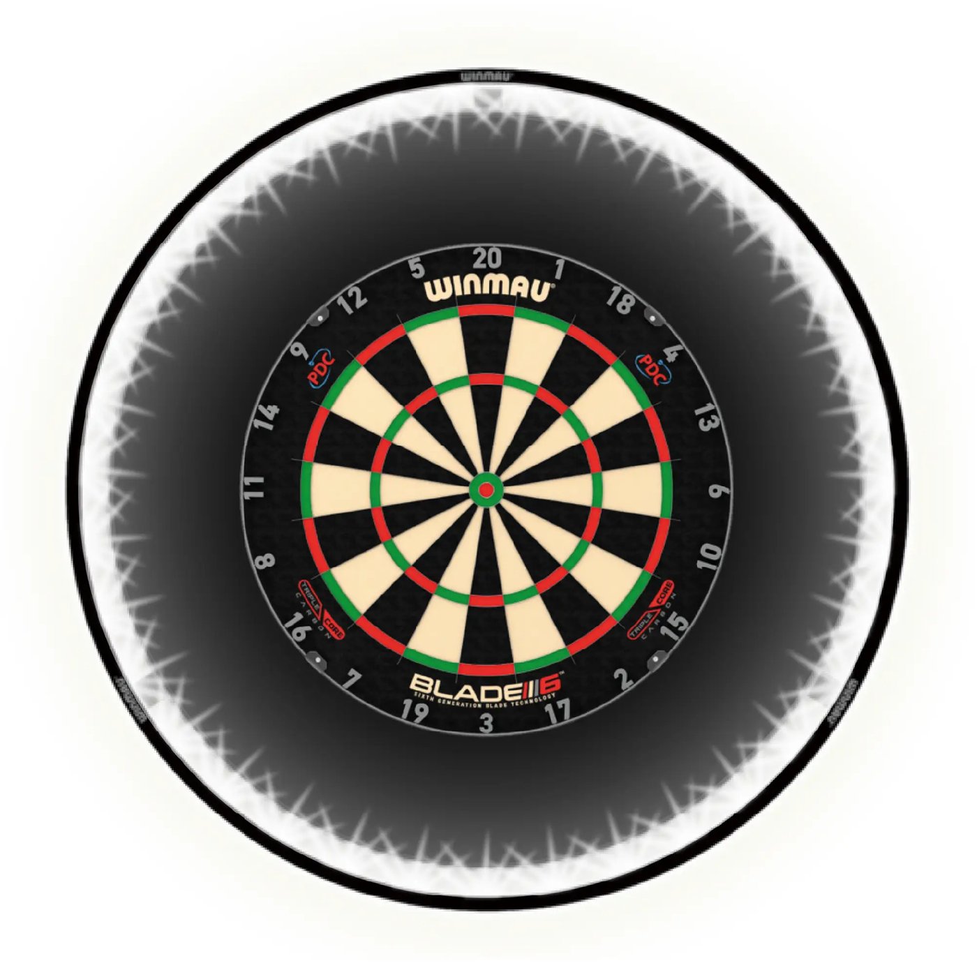 Winmau Blade 6 Triple Core + Winmau Plasma + PU Surround Black - Dartset