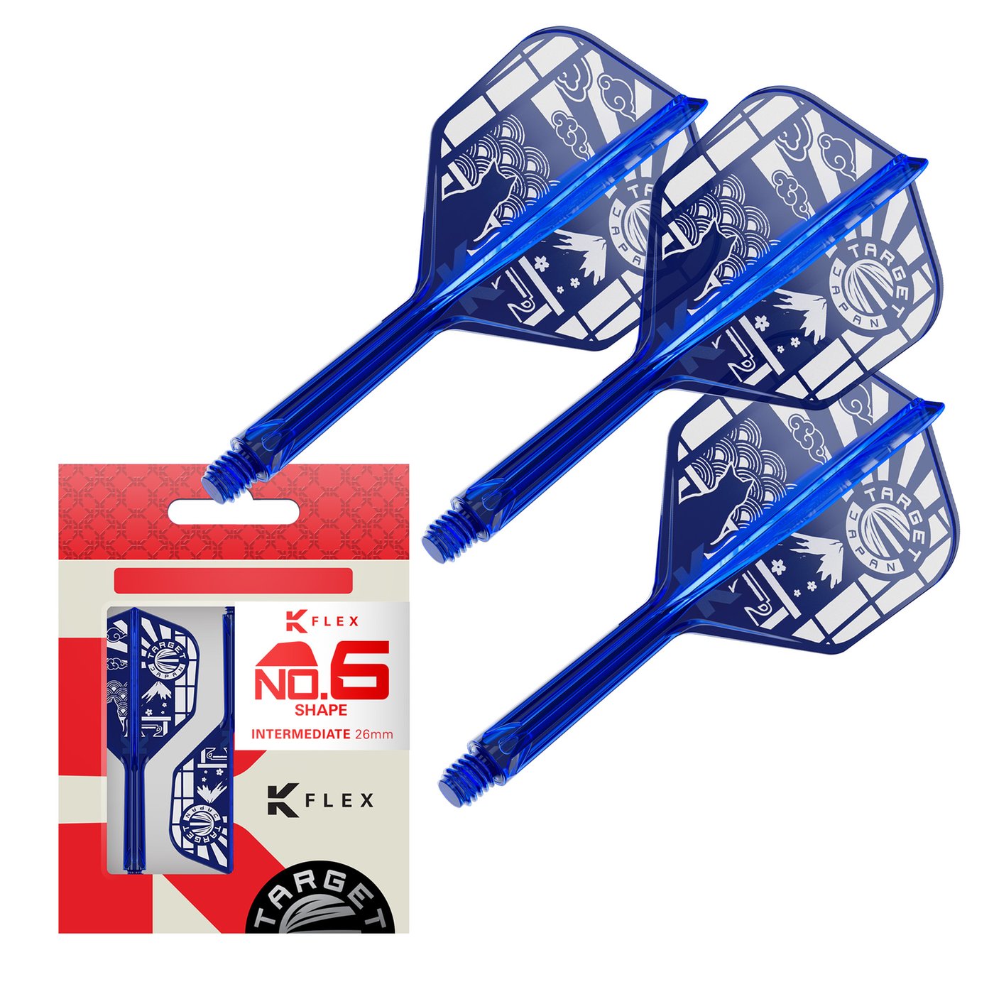 Target Japan K-Flex Japan Édition Limitée Bleue NO6 - Ailettes Fléchettes