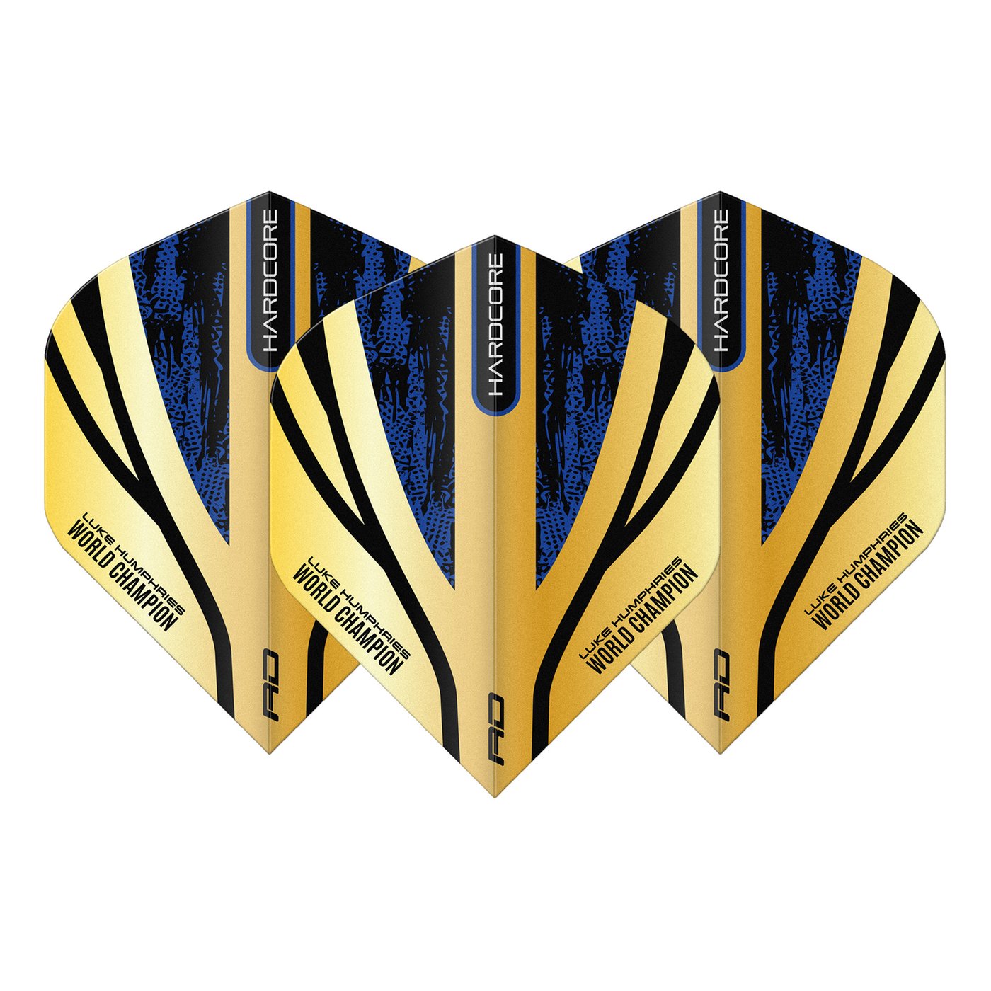 Red Dragon Luke Humphries Gold Hardcore Premium Standard Darts Flights