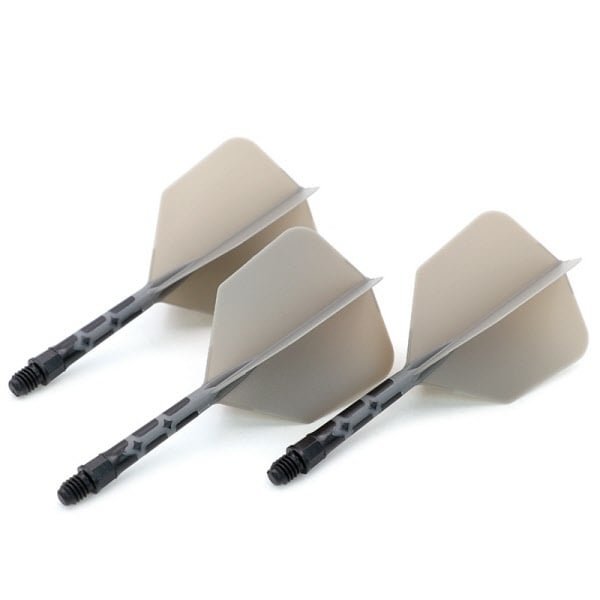 Ailette Cuesoul - ROST T19 Integrated Dart Flights - Big Wing - Grey Black