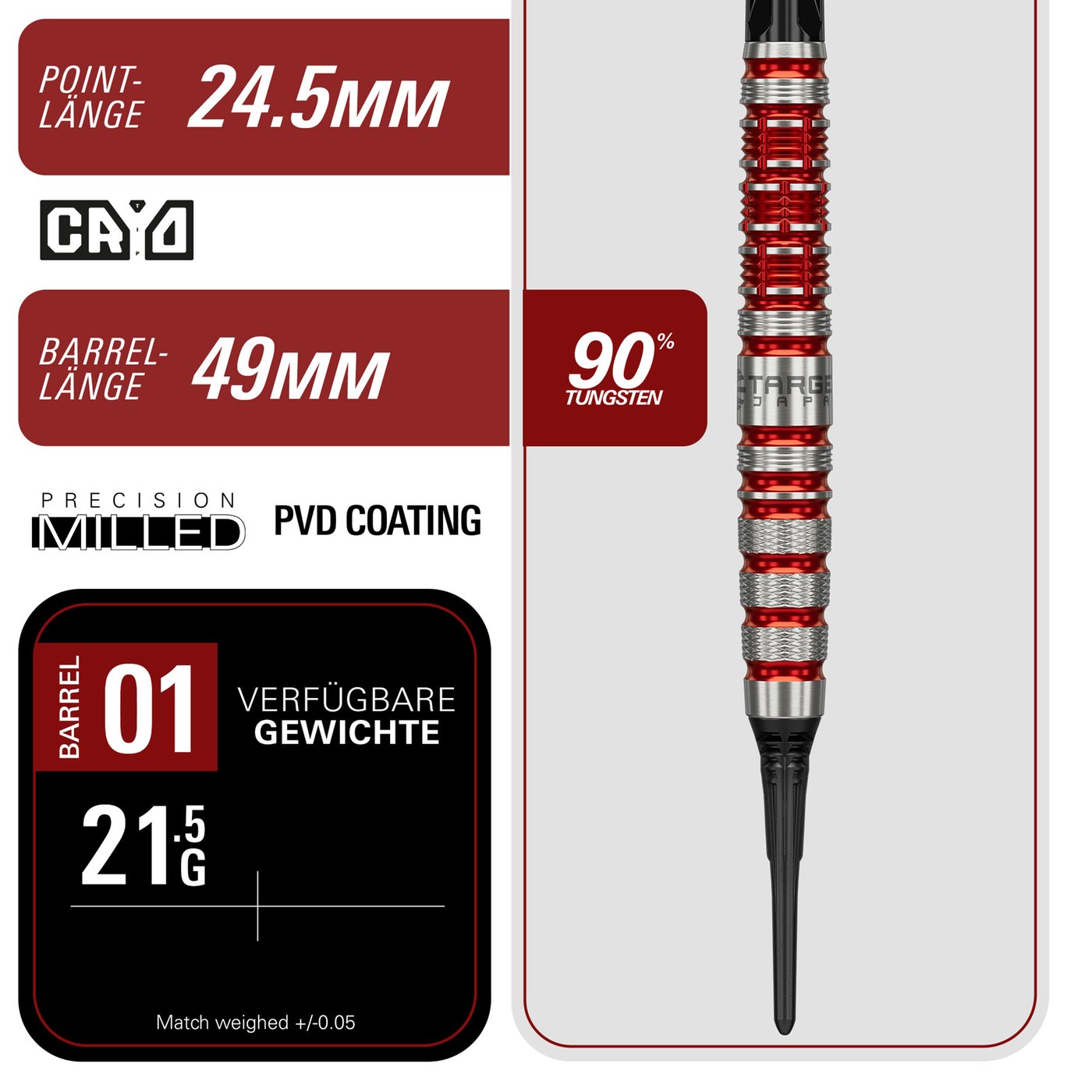 Target Japan Black Marque Spinel 90% - Soft Tip Darts - Dartshopper.eu