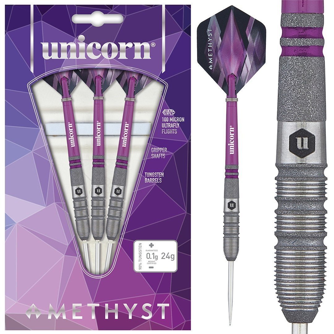 Dardos Unicorn Amethyst 3 90% Punta de Acero