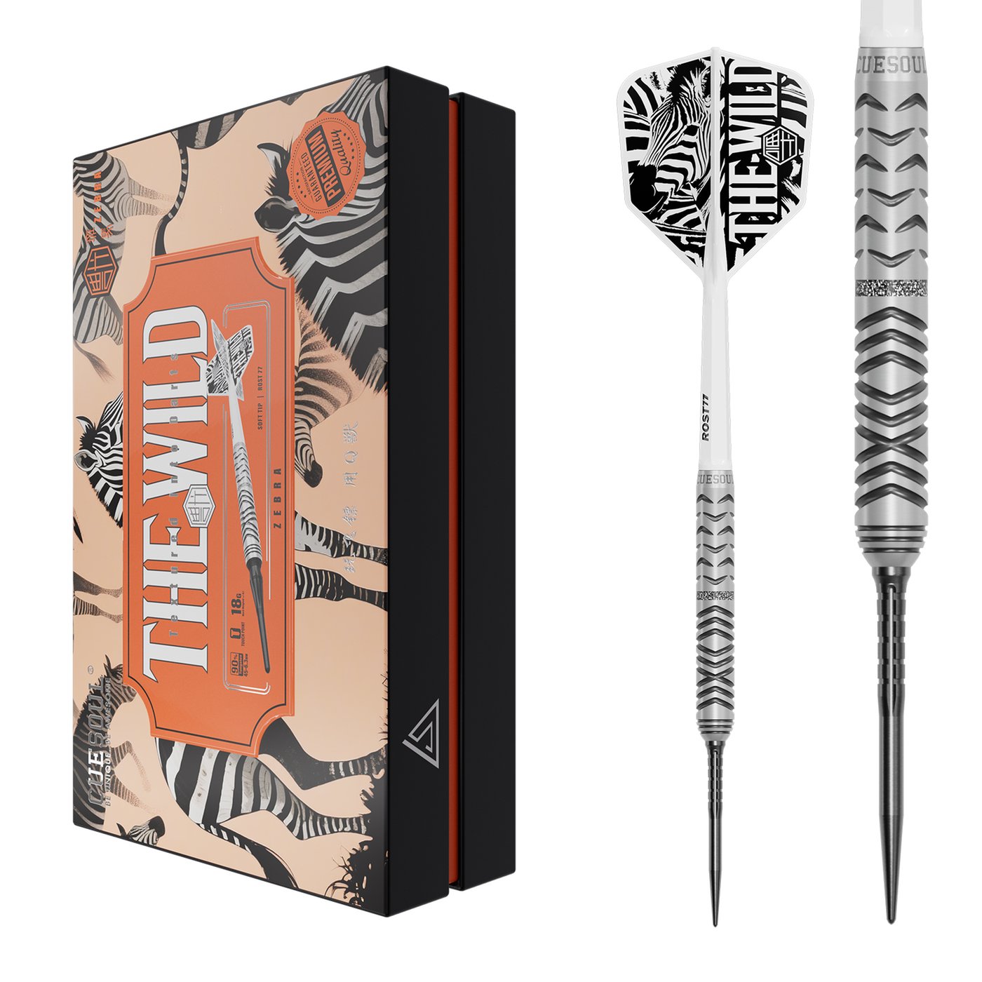 Cuesoul The Wild Series Zebra Match Point 90% - Freccette Steel Darts