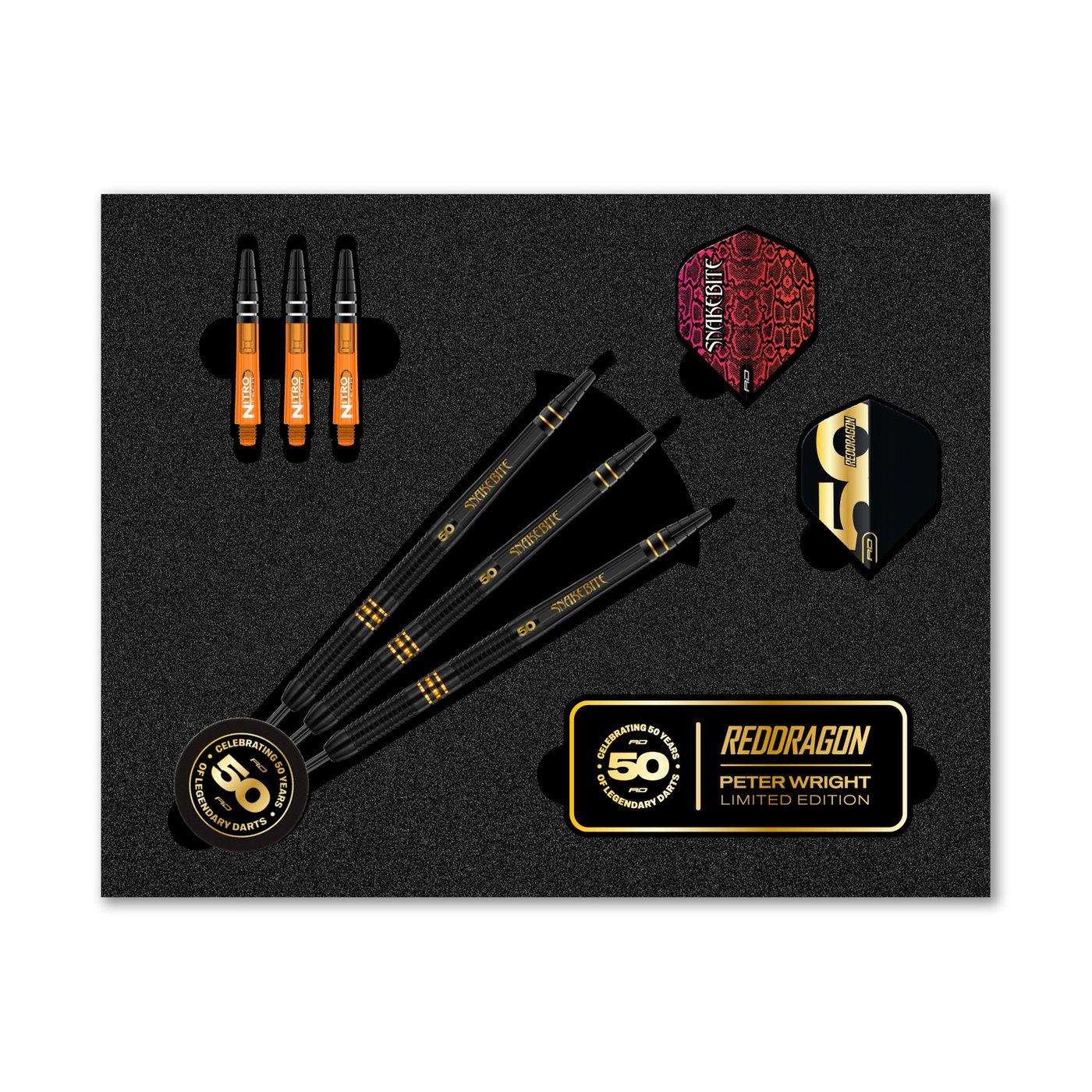 Red Dragon Peter Wright 50 Years Anniversary 90% Steel Darts