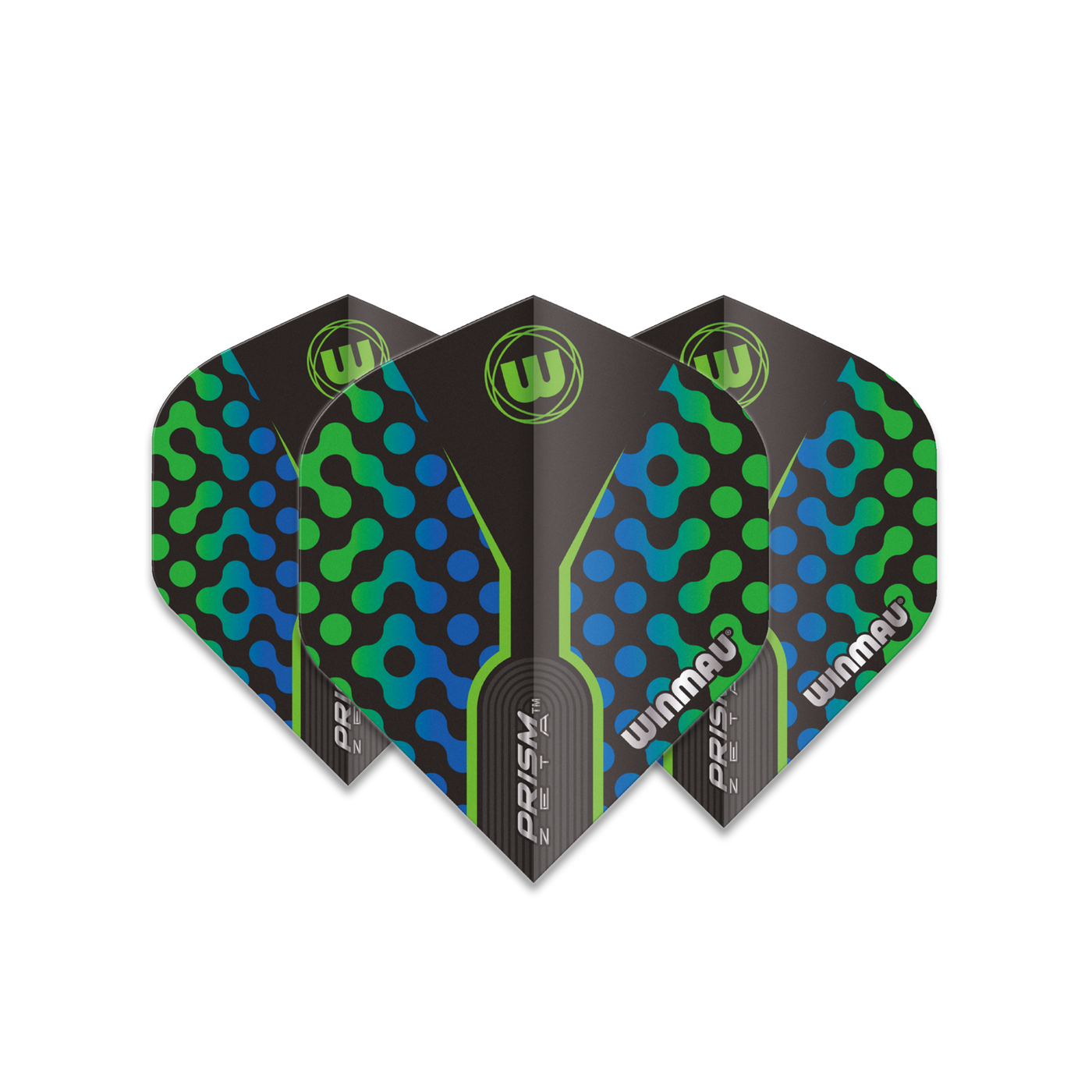 Winmau Prism Zeta Black & Green Darts Flights