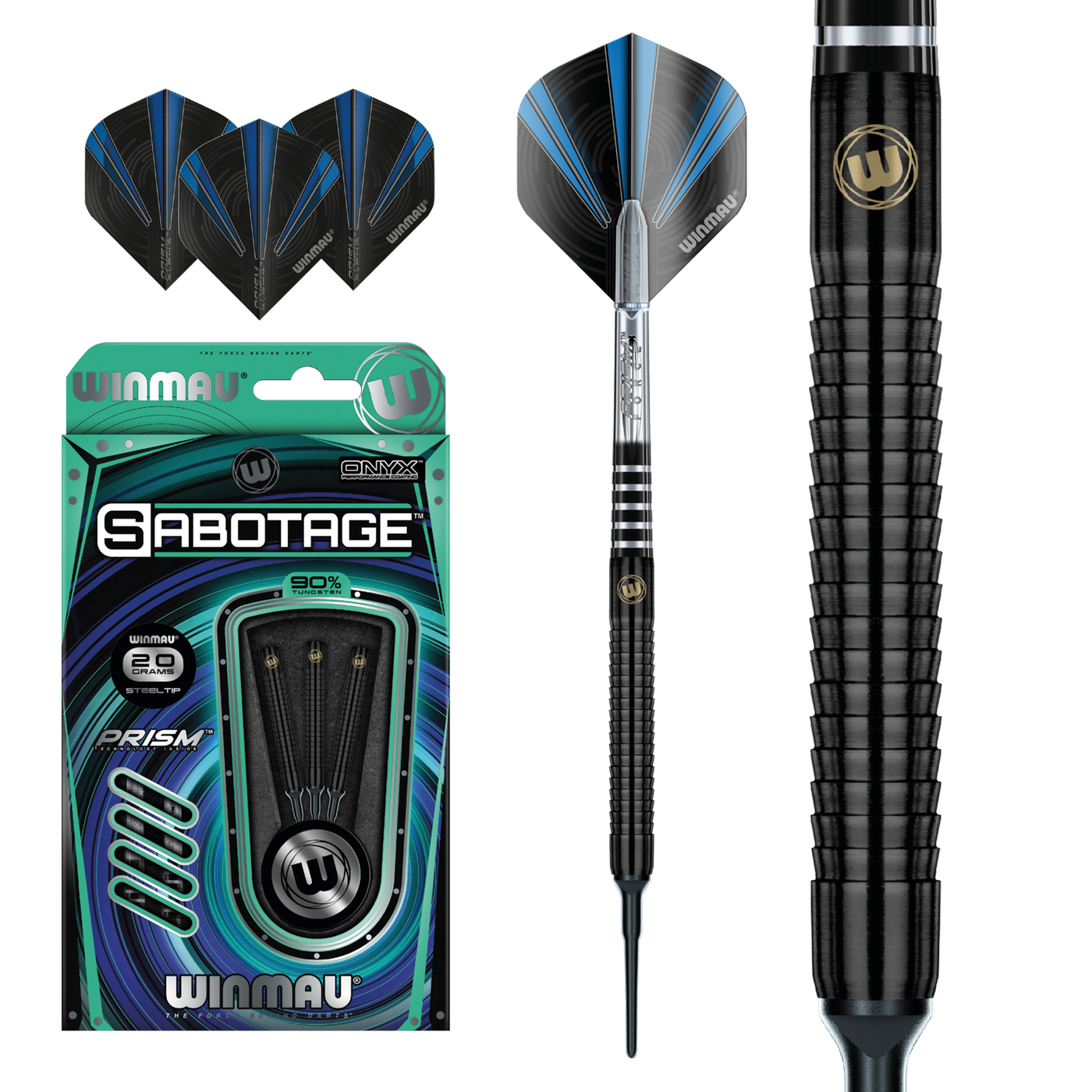 Winmau Sabotage Onyx 90% Soft Tip Darts