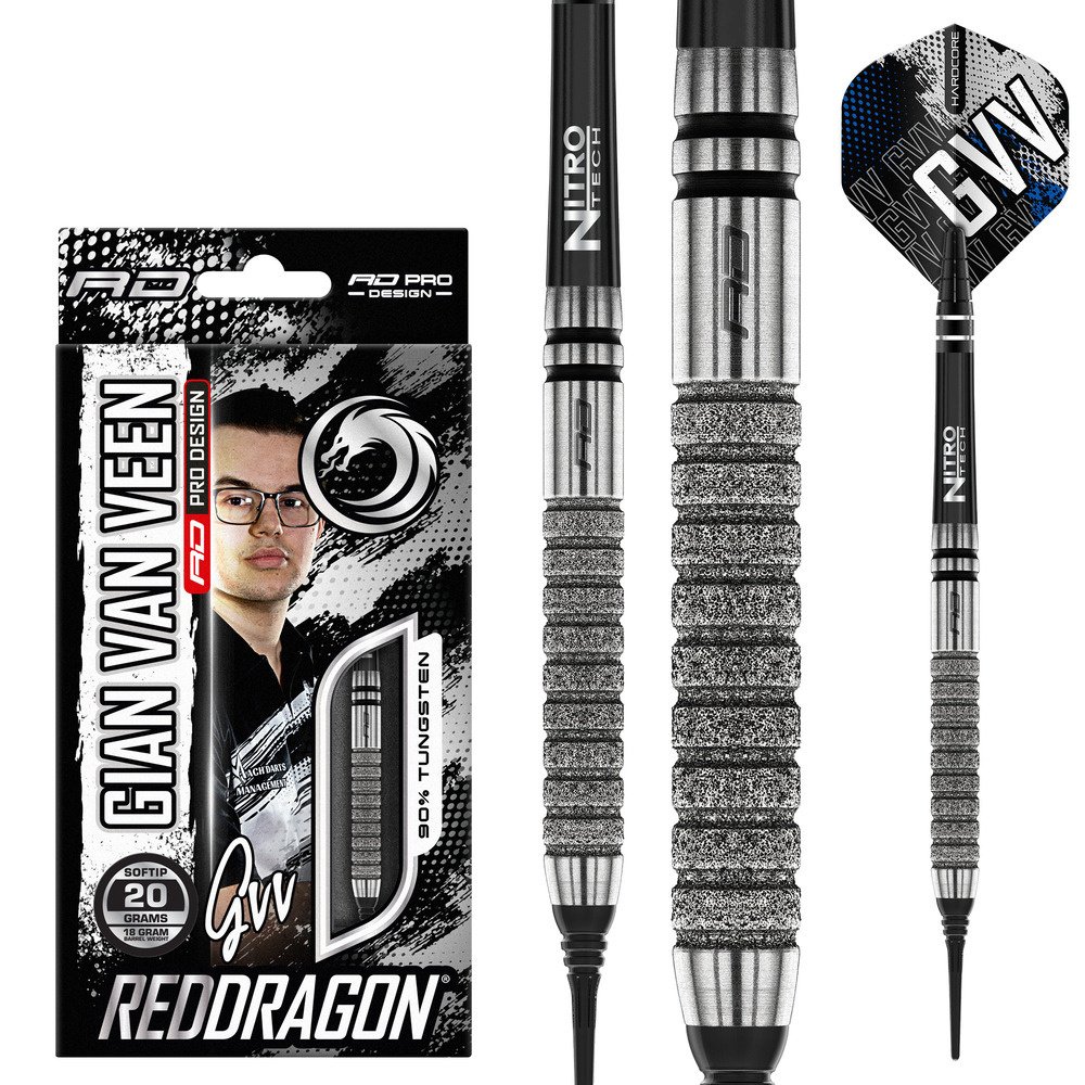 Red Dragon Gian van Veen Tour Edition 90% Soft Tip Darts