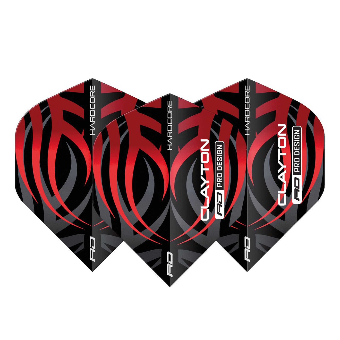 Plumas Red Dragon Jonny Clayton Hardcore Black & Red Tribal