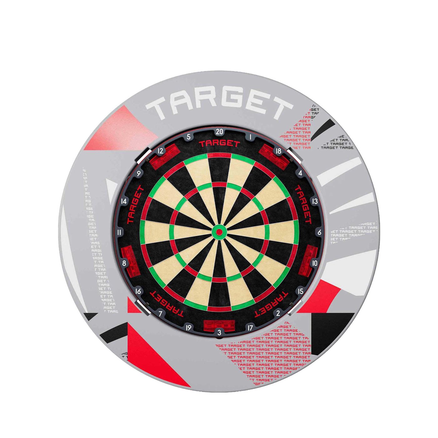 Target TOR EVO + Target Grey Patterned Notched Surround - Dartset
