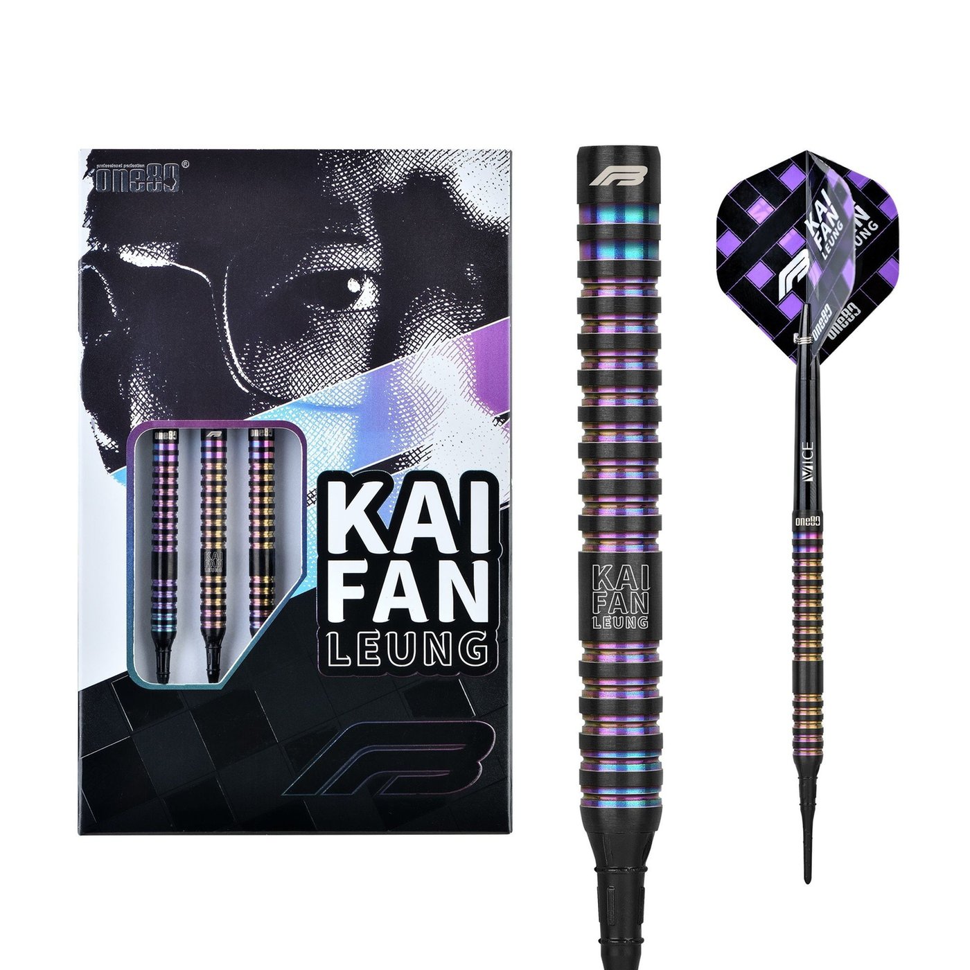ONE80 FB Kai Fan Leung Signature V2 90% Soft Tip Darts