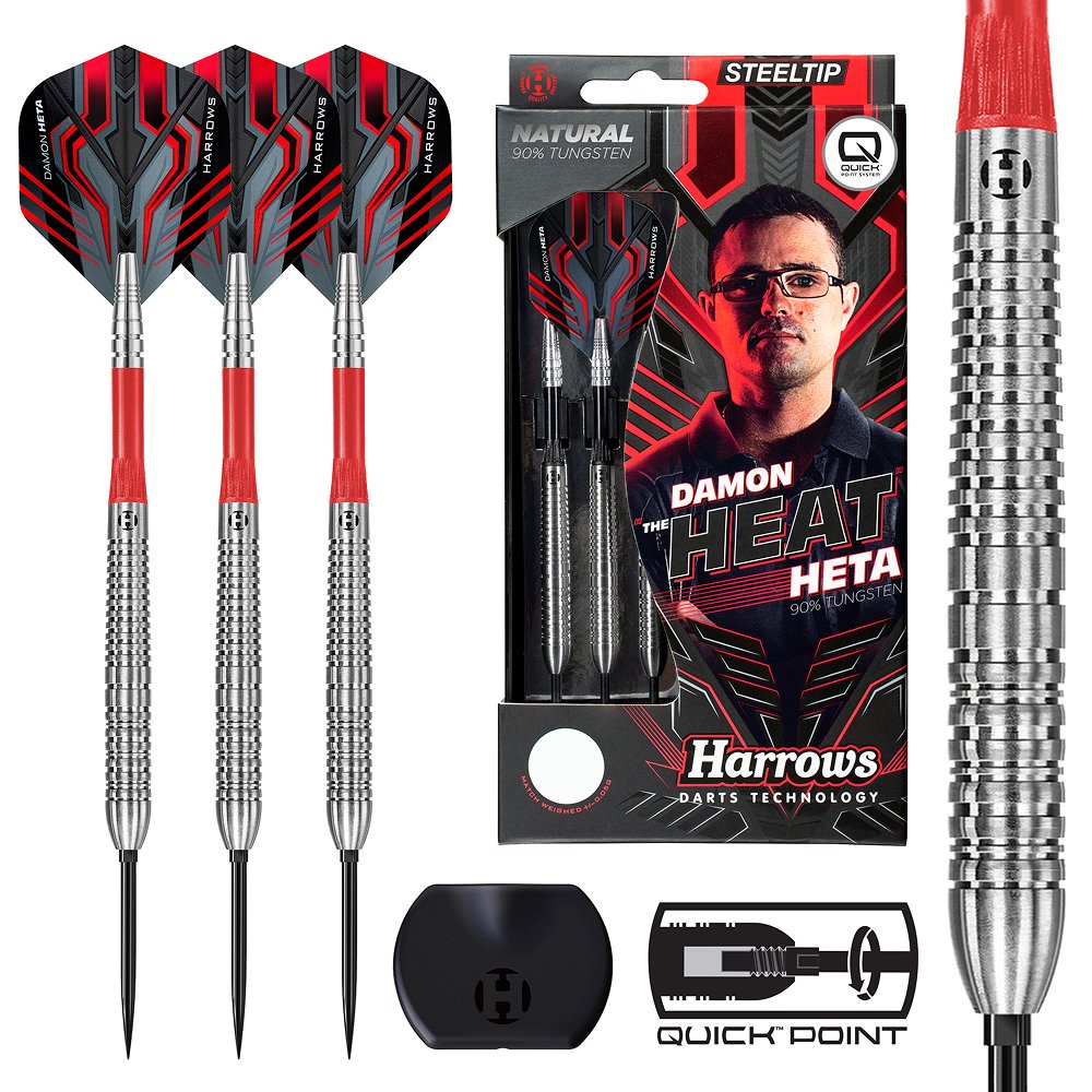 Harrows Damon Heta Natural Quick Point 90% - Steel Tip Darts