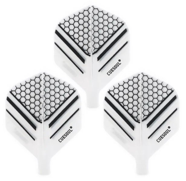 Cuesoul - Tero Flight System AK4 Honnycombs Pattern - White Standard - Dart Flights