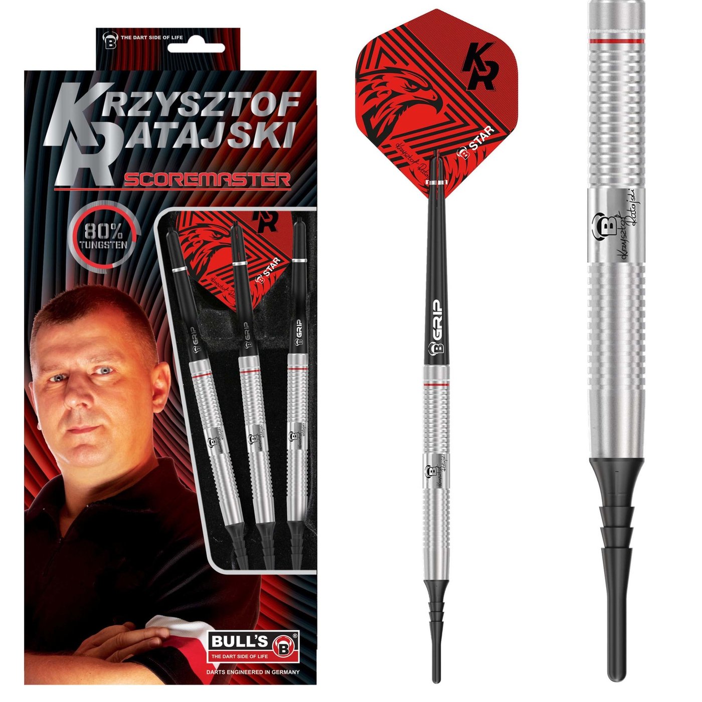 BULL'S Krzysztof Ratajski Scoremaster 80% Soft Tip Dartpile
