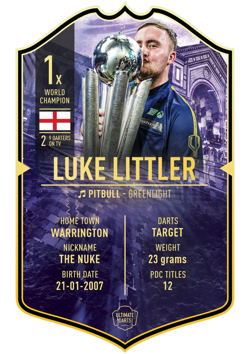 Ultimate Darts Card Luke Littler World Champion 2025