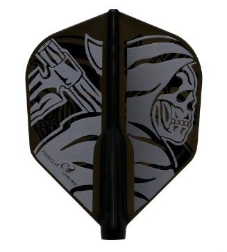 Cosmo Darts - Fit Flight Reaper - Black Shape Darts Flights
