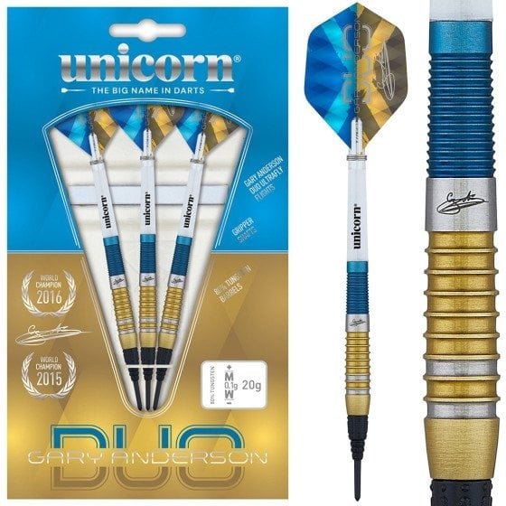 Unicorn Gary Anderson Duo 90% Soft Tip Darts