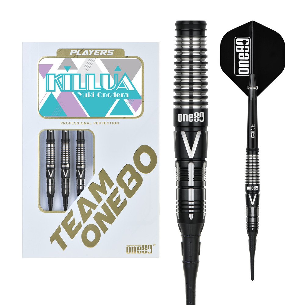 ONE80 Yuki Onodera Black 90% Soft Tip Darts