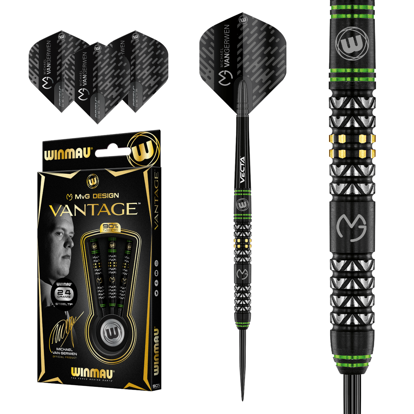 [Tweedekans] Winmau Michael van Gerwen Vantage 90%-22gram