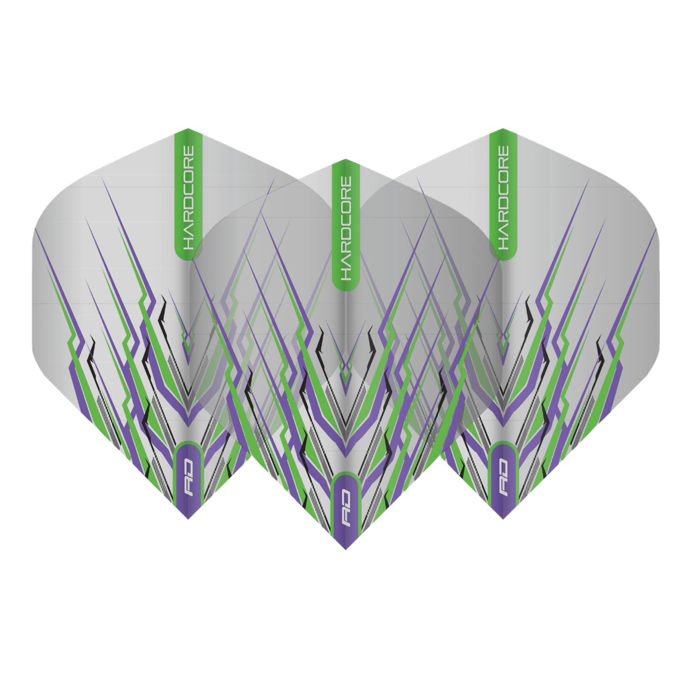 Plumas Red Dragon Peter Wright Hardcore Mohawk Purple/Green