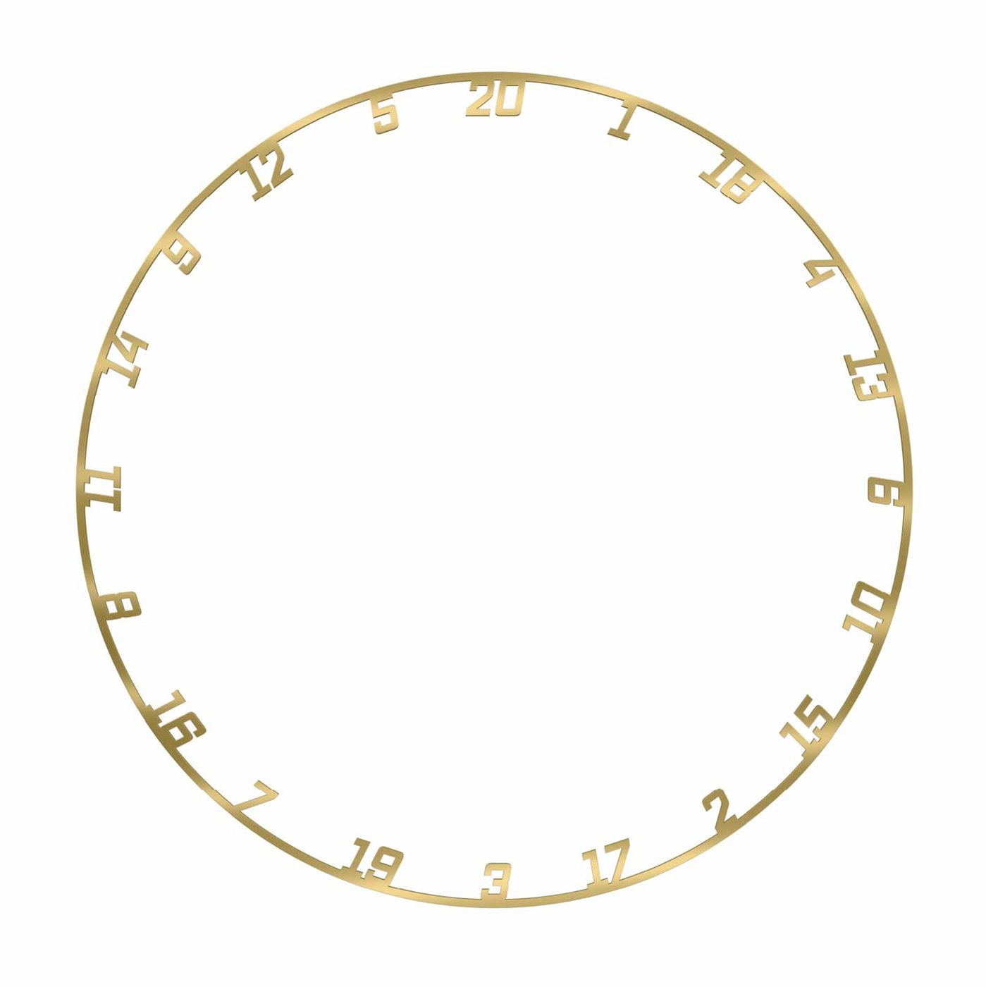 KOTO Gold Numberring - Cijferring Dartbord