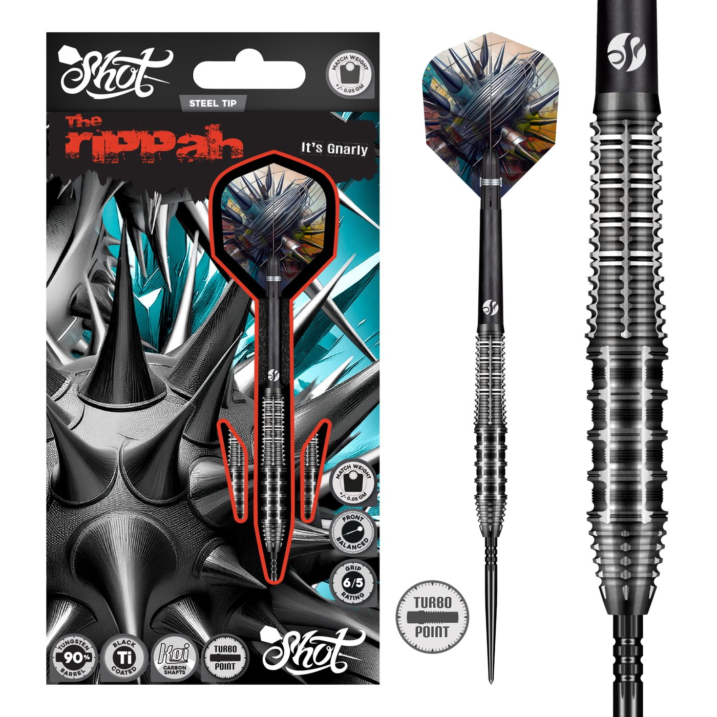 Shot Gnarly Rippah Turbo Point 90% - Dartpijlen