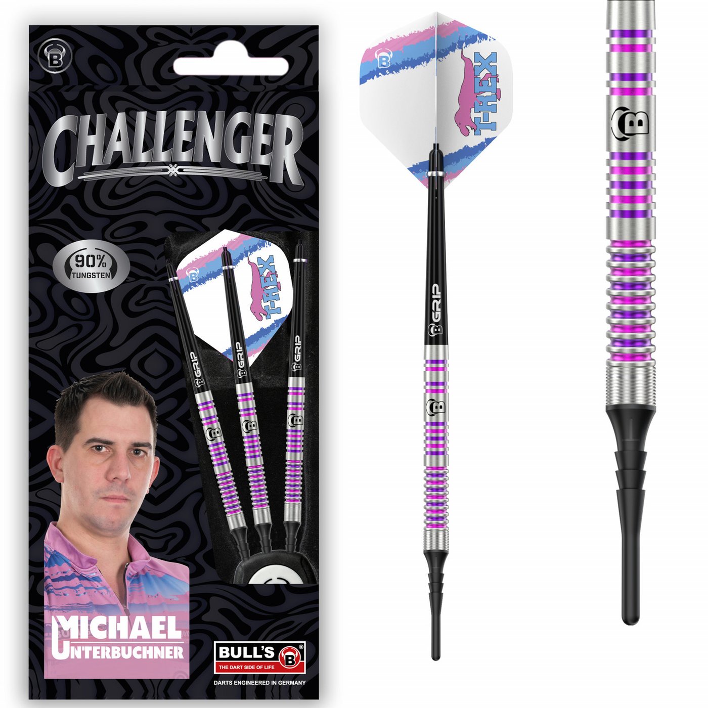 BULL'S Challenger Michael Unterbuchner 90% Soft Tip Darts