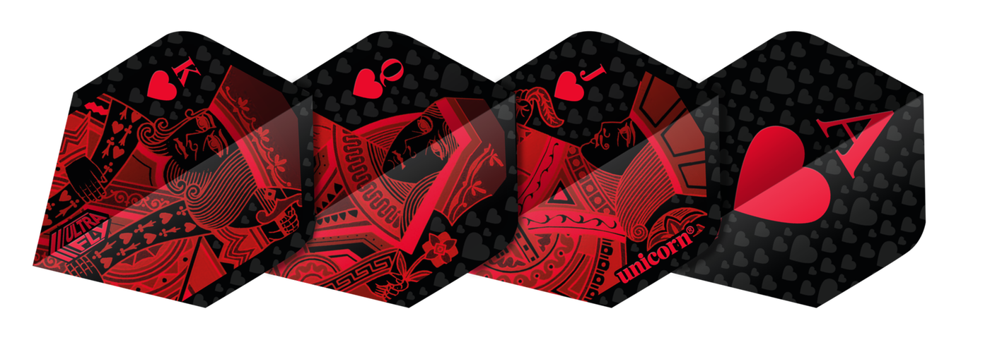 Unicorn Ultrafly Royal Flush Red PLUS - Dart Flights