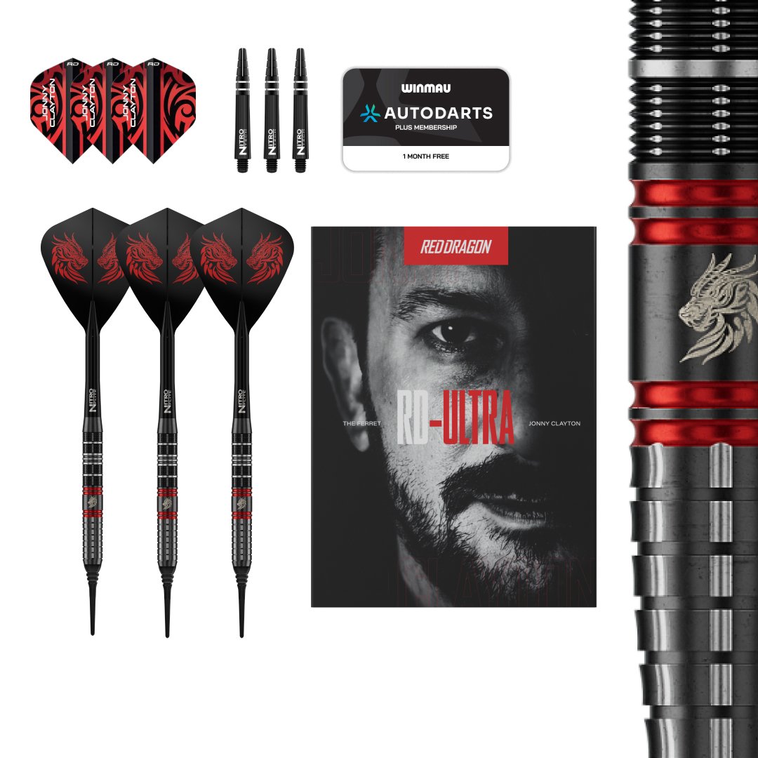 Red Dragon Jonny Clayton Ultra Softip 90 % - Softip Darts