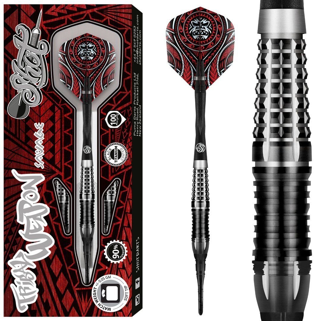 [Tweedekans] Shot Tribal Weapon Savage 90% - Soft Tip Darts-18gram