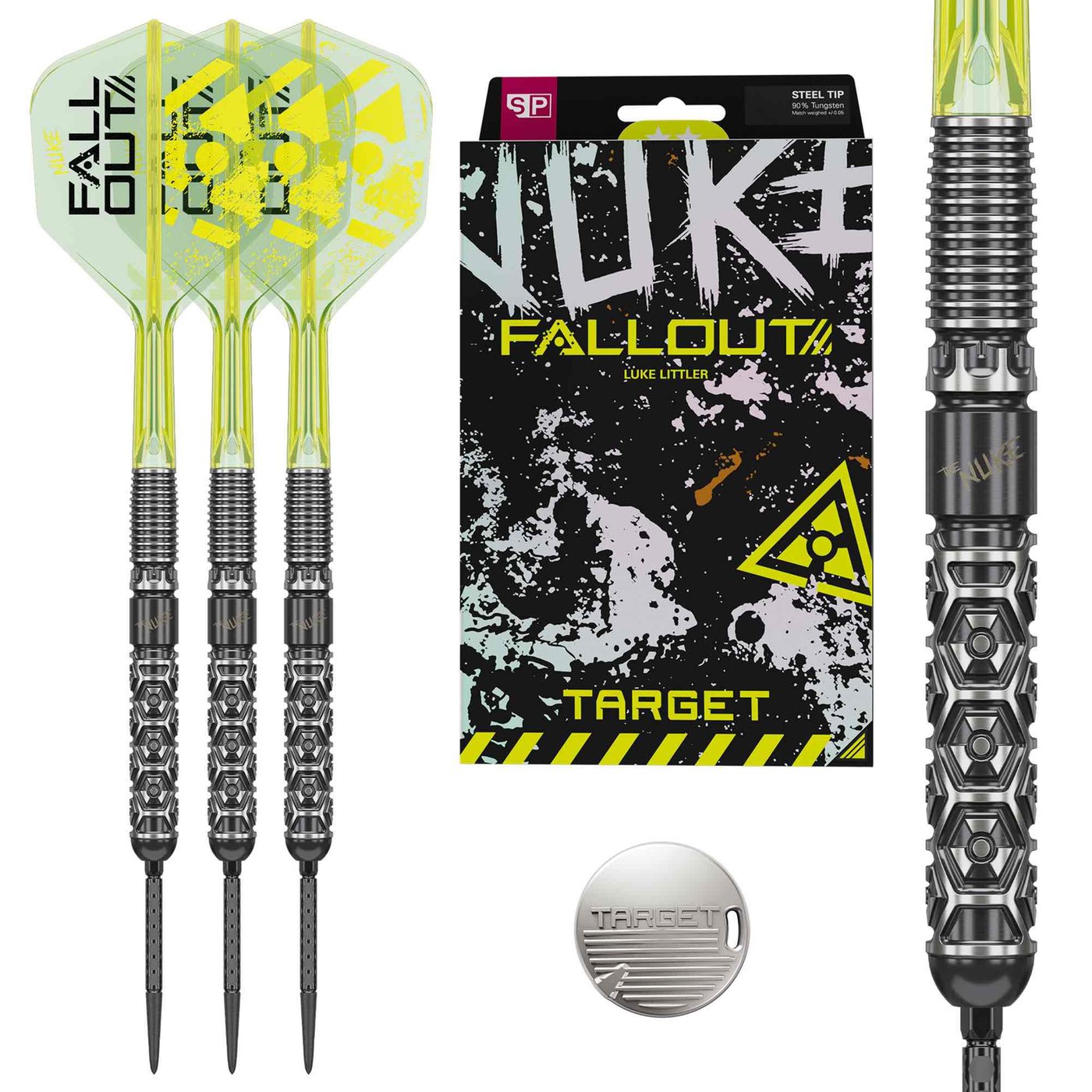 Target Luke Littler Fallout Swiss Point 90% - Steel Tip Darts