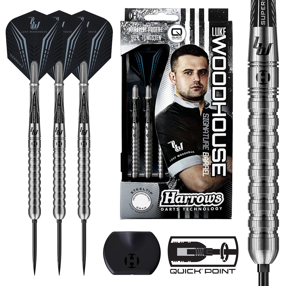 Harrows Luke Woodhouse V1 Quick Point 90% - Steel Tip Darts