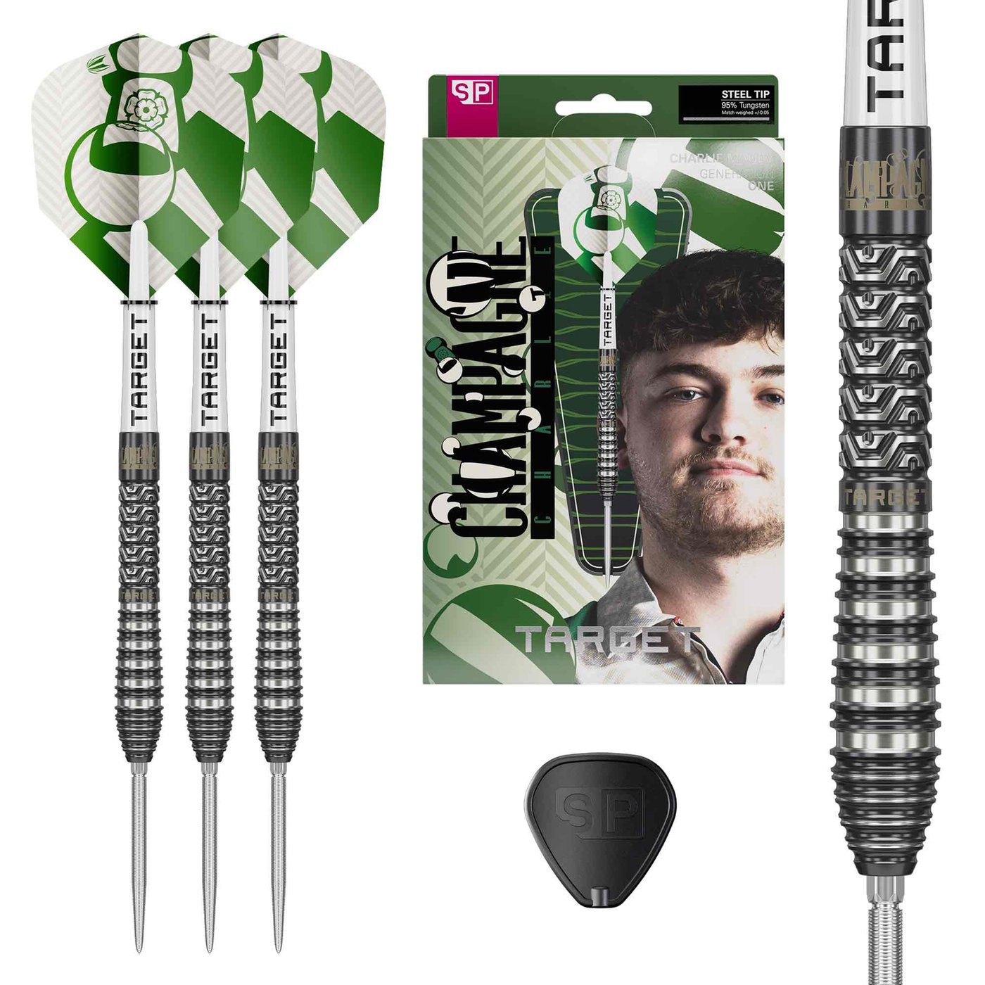 Target Charlie Manby G1 Swiss Point 95% - Fléchettes pointe Acier