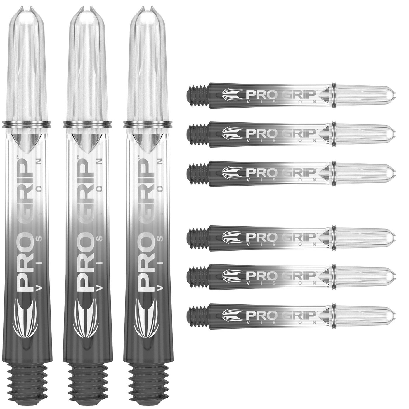 Target Pro Grip 3 Set Vision Black Darts Shafts