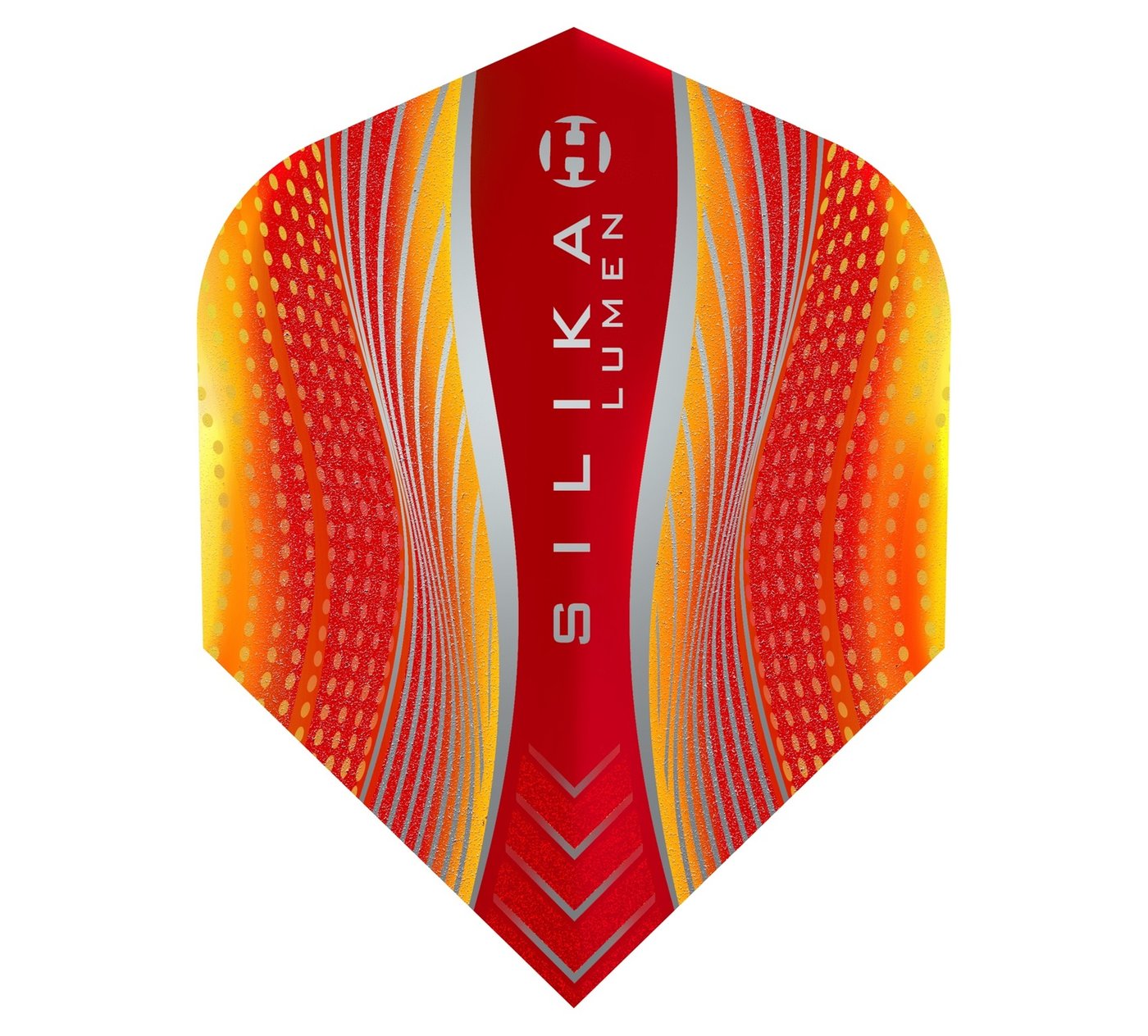 Harrows Silika Lumen NO6 Yellow & Red Tough Crystalline Coated Darts Flights