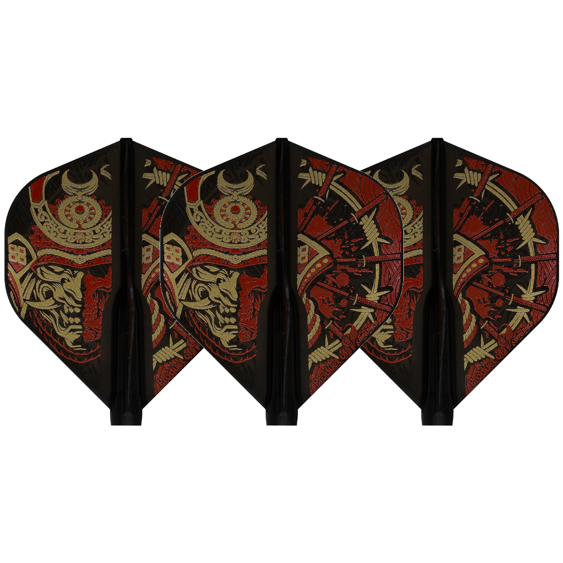 Cosmo Darts Fit Flight Air Printed Series Samurai Skull A Standard Darts Flights